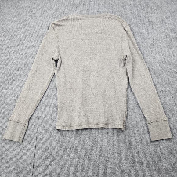 Vintage American Eagle Thermal Shirt Mens Large Y2K Gray Waffle Knit Layering - Picture 7 of 7